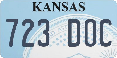 KS license plate 723DOC