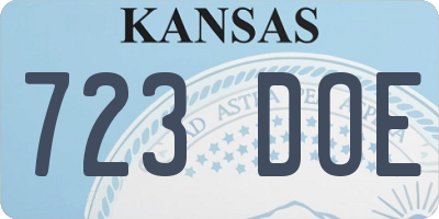 KS license plate 723DOE