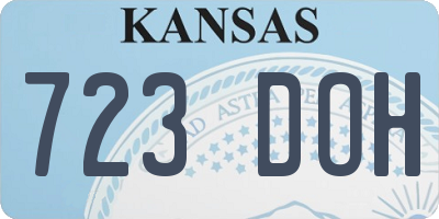 KS license plate 723DOH