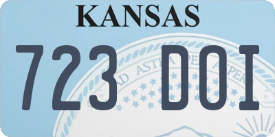 KS license plate 723DOI