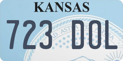 KS license plate 723DOL
