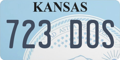 KS license plate 723DOS