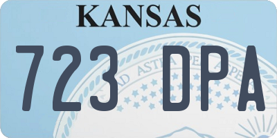 KS license plate 723DPA