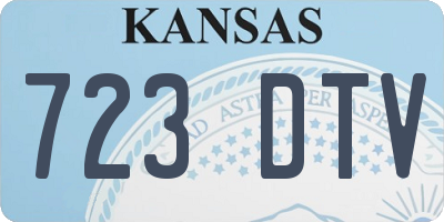 KS license plate 723DTV