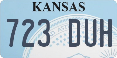 KS license plate 723DUH