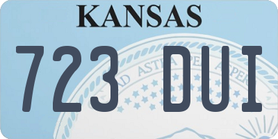 KS license plate 723DUI