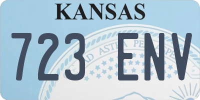 KS license plate 723ENV