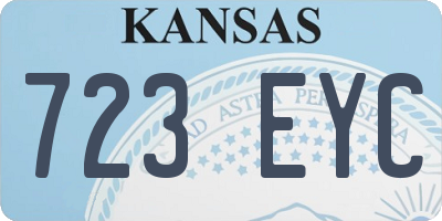 KS license plate 723EYC
