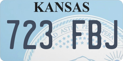 KS license plate 723FBJ