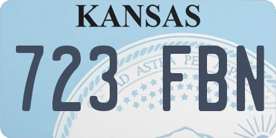 KS license plate 723FBN
