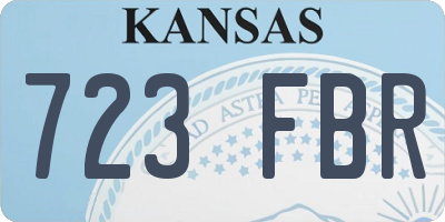KS license plate 723FBR