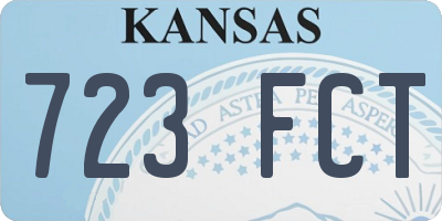 KS license plate 723FCT