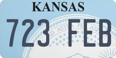 KS license plate 723FEB