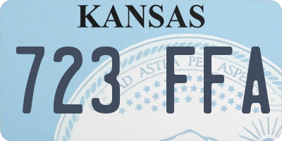 KS license plate 723FFA