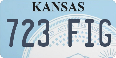 KS license plate 723FIG