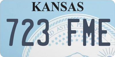 KS license plate 723FME