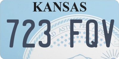 KS license plate 723FQV