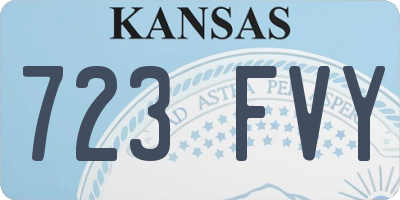 KS license plate 723FVY