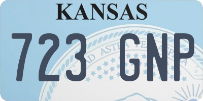 KS license plate 723GNP