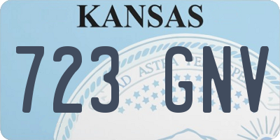 KS license plate 723GNV