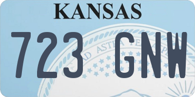 KS license plate 723GNW