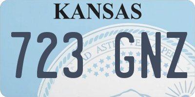 KS license plate 723GNZ