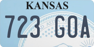 KS license plate 723GOA