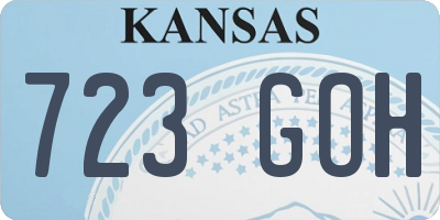 KS license plate 723GOH