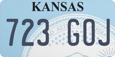 KS license plate 723GOJ