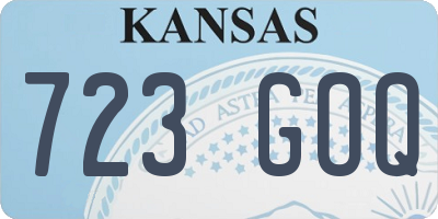 KS license plate 723GOQ