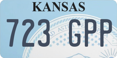 KS license plate 723GPP