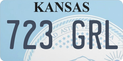 KS license plate 723GRL