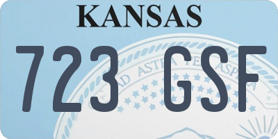 KS license plate 723GSF