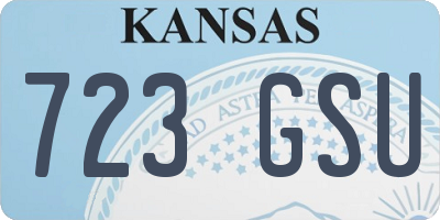 KS license plate 723GSU