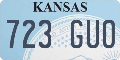 KS license plate 723GUO
