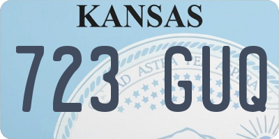KS license plate 723GUQ