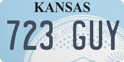 KS license plate 723GUY