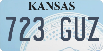 KS license plate 723GUZ