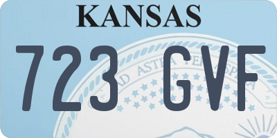 KS license plate 723GVF