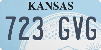 KS license plate 723GVG