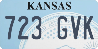 KS license plate 723GVK