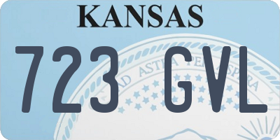 KS license plate 723GVL