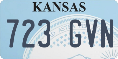 KS license plate 723GVN