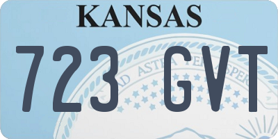 KS license plate 723GVT