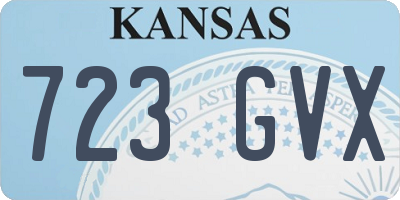 KS license plate 723GVX