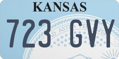 KS license plate 723GVY