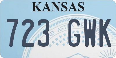 KS license plate 723GWK