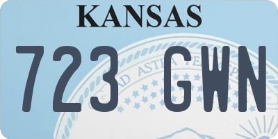 KS license plate 723GWN
