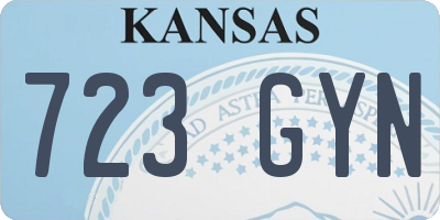 KS license plate 723GYN