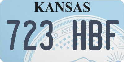 KS license plate 723HBF